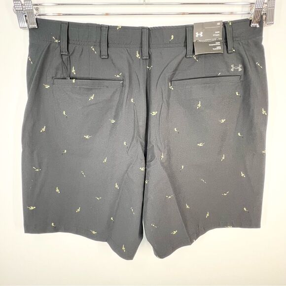 NWT Under Armour Black Golf Shorts Bird Print 40 - Picture 3 of 8